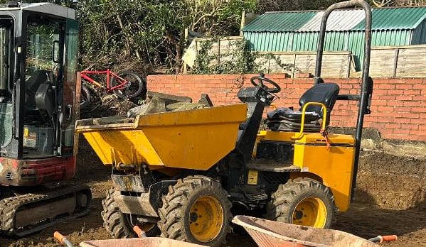 Dumper hire for renovation site in Stourbridge and Wollaston