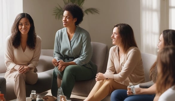 A group of women engaged in a collaborative workshop.