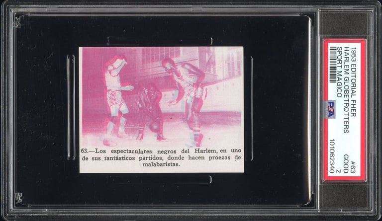 Rare Italian Harlem Globetrotters 3D Magic Card