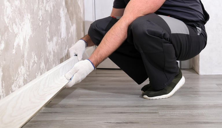 Beautiful finished interior showing flooring and baseboards.
