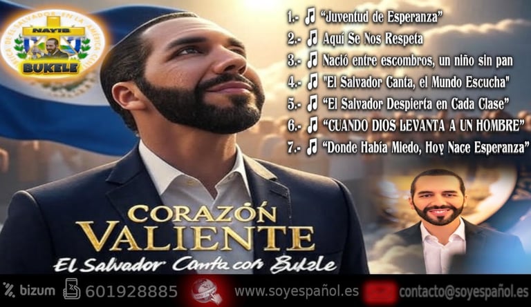 🎧 Álbum “CORAZÓN VALIENTE: El Salvador Canta con Bukele” 🇸🇻🔥