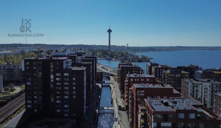 Näkymä ilmasta Ranta-Tampellasta, Tampere