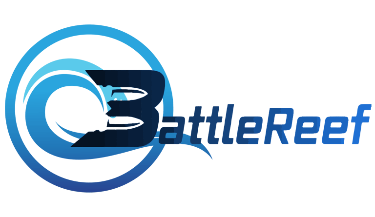 a logo for a company called battlereef
