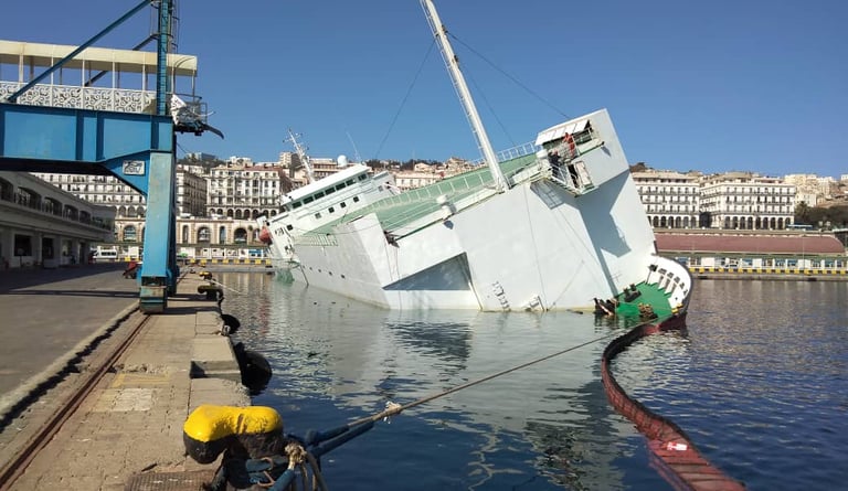 BM consulting support to salvage operation, roro capsized, port of Algiers