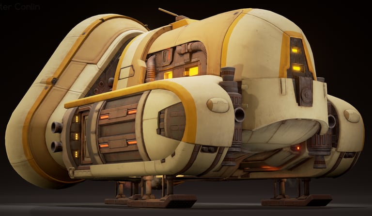 a futuristic looking spaceship - like object with a futuristic design