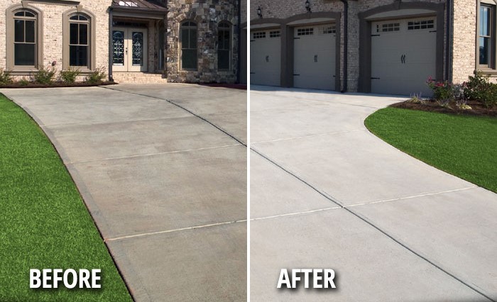 CONCRETE DRIVEWAY PRESSURE CLEANING