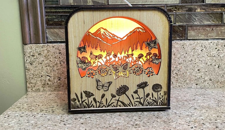 Wood shadow box