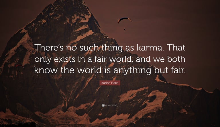 karma meme quote by Karina Halle