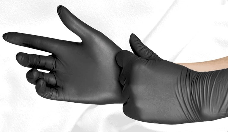 powder-free nitrile gloves
