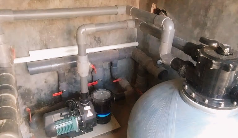 sistem instalasi dan filterasi yang efesian