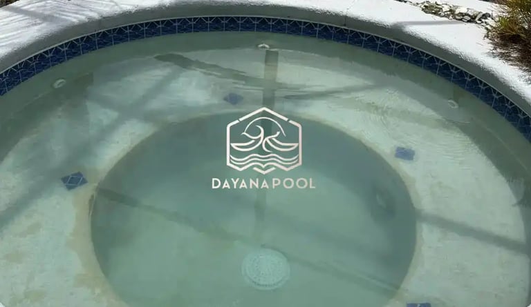 Jacuzzi outdoor dengan finishing keramik mozaik elegan