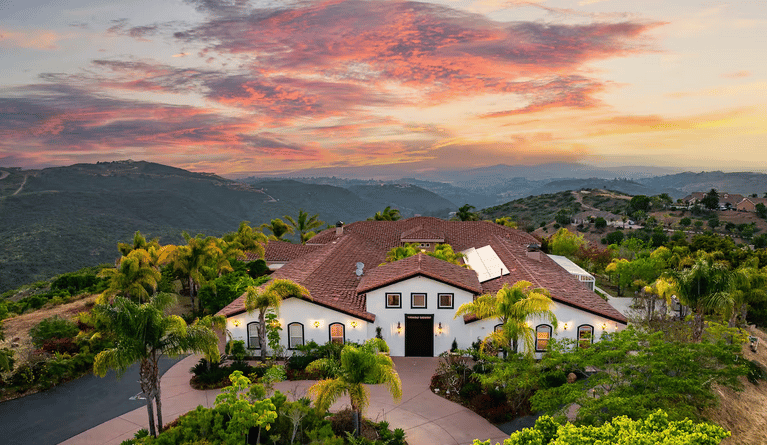 Airbnb hacienda style home on hilltop overlooking valley