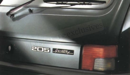 Brochure Peugeot 205  Gentry Suisse