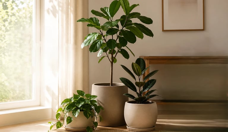 plants for home decor styled intentionally in a cozy living room.