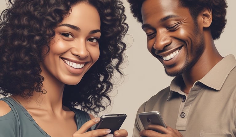 An elegant gift box with a beige texture and brown ribbon sits open on a marble table. Inside the box, there are three festive candles shaped like a pinecone, a gingerbread man, and a bear, surrounded by shredded paper strips with text.