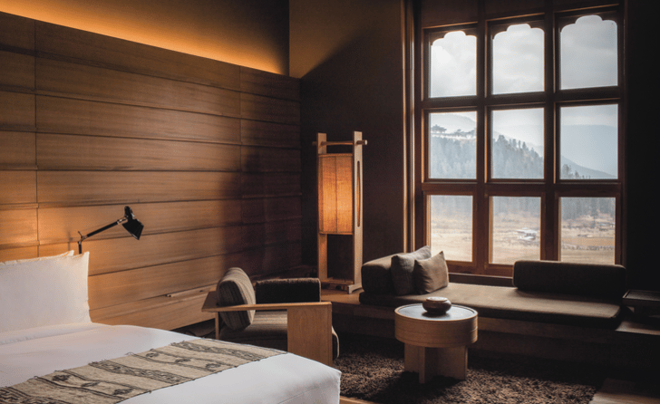 Amankora-Gangtey-Bhutan-Lodge-Suite-Room-Interior-with-Wide-Valley-View
