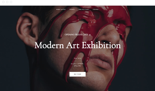 Création de site web vitrine pour exposition d’art, réalisation Monbonsite