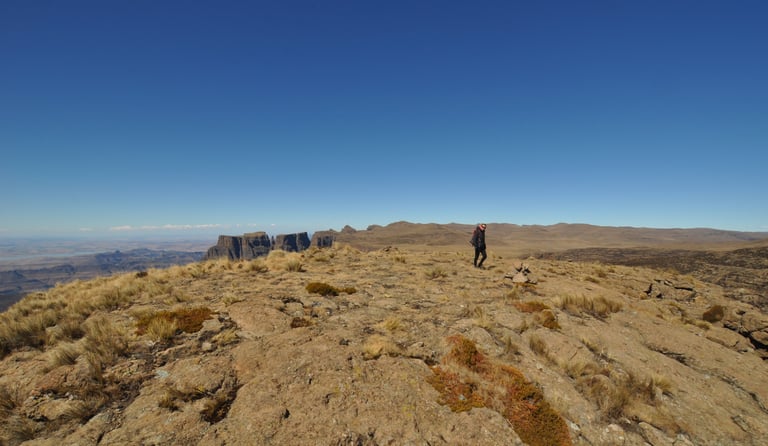 Tracey Billingtonon top of the Drakensberg Amphitheatre Plateau, South Africa