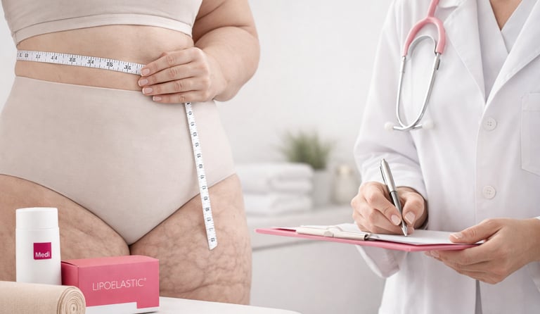 Lipedema patient with Medi garment