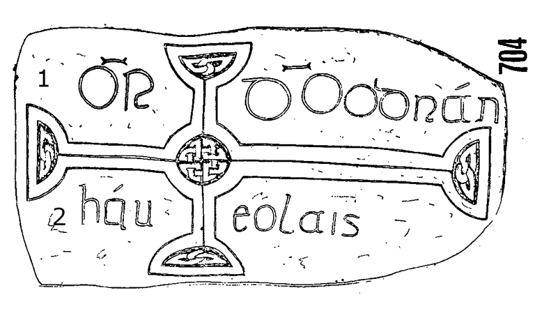Clonmacnois Runestone 704 - Barony of Garrycastle, County of Offally, Ireland