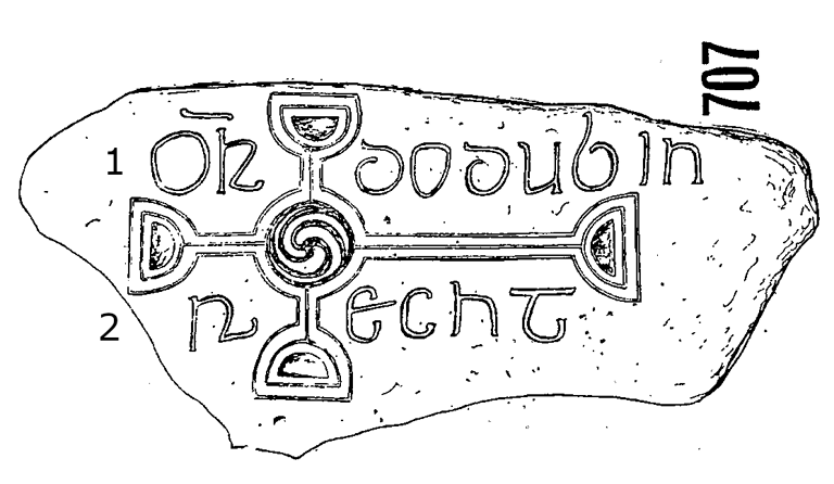 Clonmacnois Runestone 707 - Barony of Garrycastle, County of Offally, Ireland