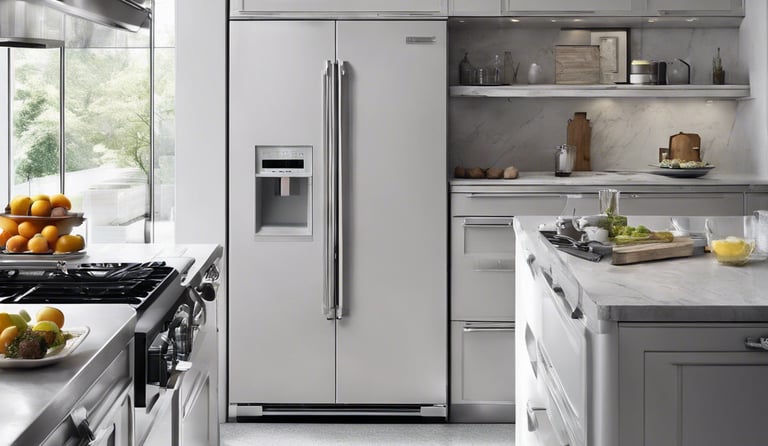 a kitchen with a center island with stools