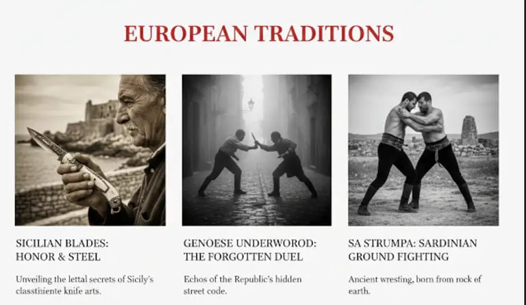 a group of people in a group of four different types of martial