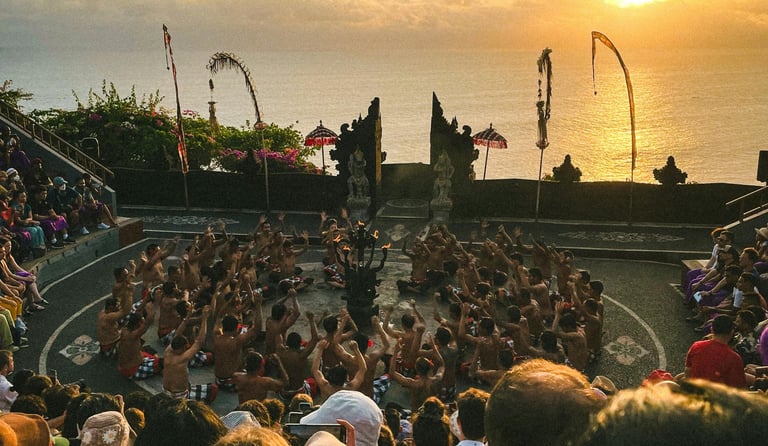 Kecak Dance Performance at Uluwatu Temple Bali Indonesia