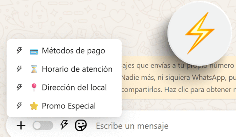 Respuestas rápidas en WhatsApp con archivos