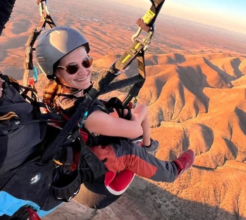 A tandem flight with an expert instructor