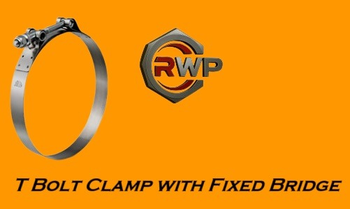 T-Bolt Clamp with Fixed Bridge – Heavy-Duty Clamp Featuring a Fixed Bridge for Even Pressure Distribution and Secure Hose 
