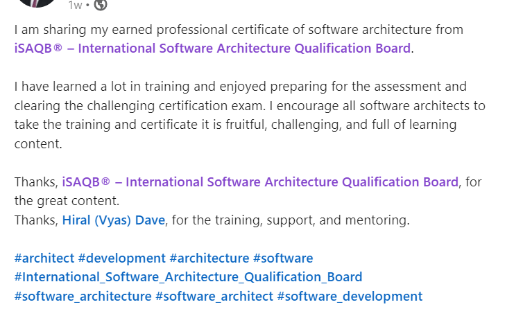 Testimonial Dec 2021 iSAQB CPSA-F training online from India