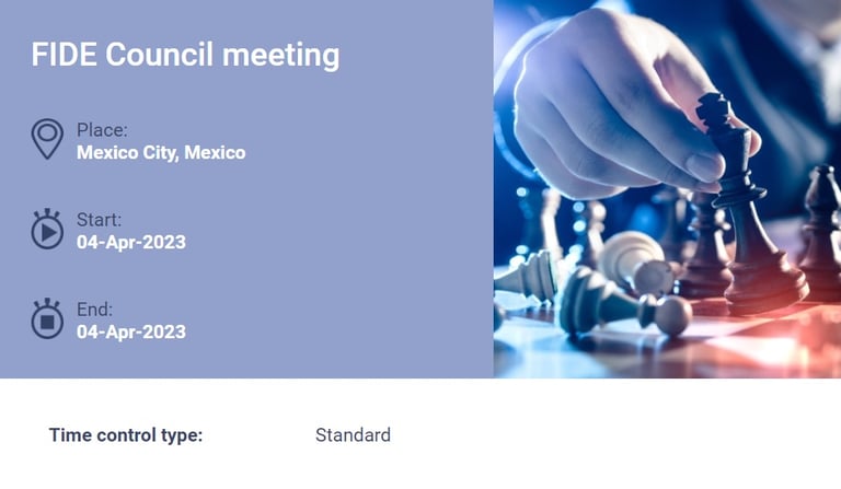 FIDE Council meeting April 2023 in Mexico 