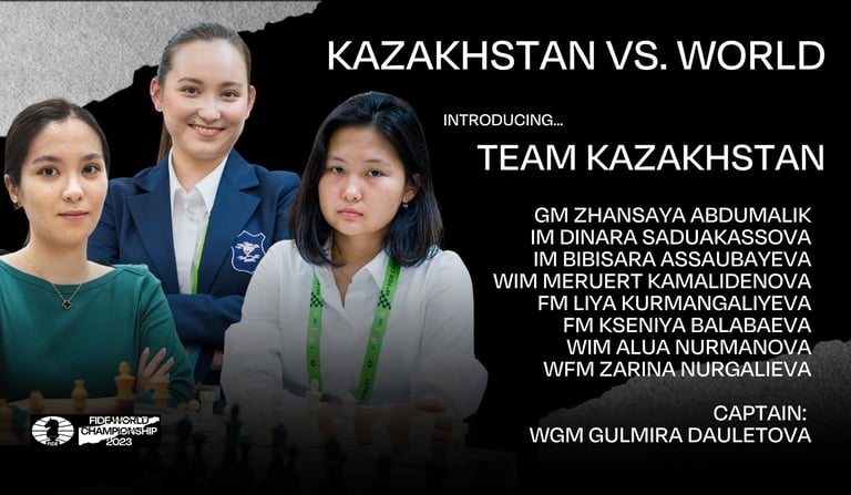 Chess Team Kazakhstan vs the World #NepoDing World Championship 2023