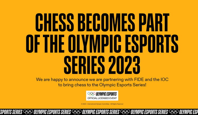 FIDE and Chess.com Bring Chess to the Olympic Esports Series. FIDE Chess. 