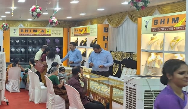 Exhibition by Bhima Jewellers Kerla using our Portable Showcases