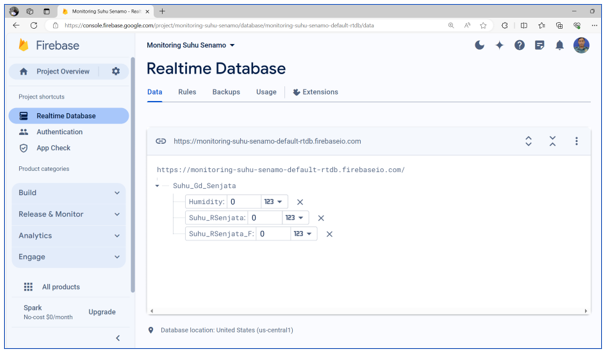 Perancangan Firebase Database