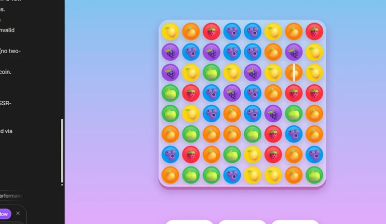 Lovable AI generated level map screen showing hundreds of game levels.