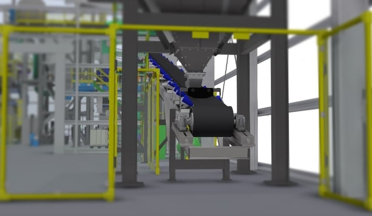 3D Model Render of Conveyor System