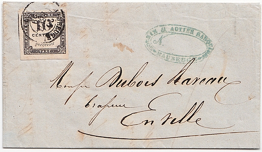 1859: Lettre de et pour MAUBEUGE datant de février 1859.