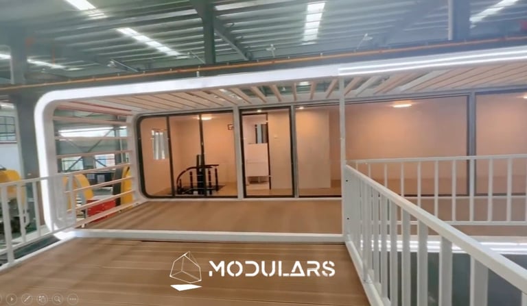Vivienda modular VM2A1 de doble piso personalizable, MODULARS España