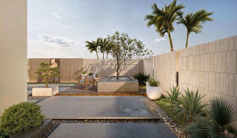 Contemporary luxury outdoor living Yas Island Abu Dhabi