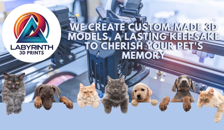 A webpage banner style Image for labyrinth 3D Prints