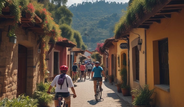A scenic view of Valle de Bravo showcasing outdoor activities.