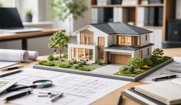 Model domu przygotowany przez architektów jako element analizy nieruchomości inwestycyjnych