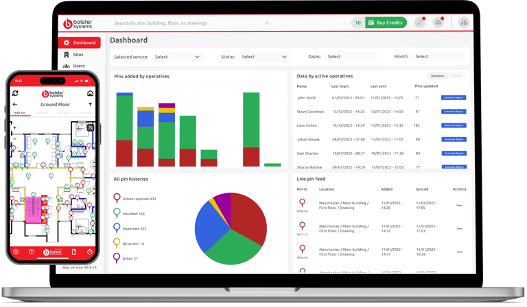 Fire door inspection software