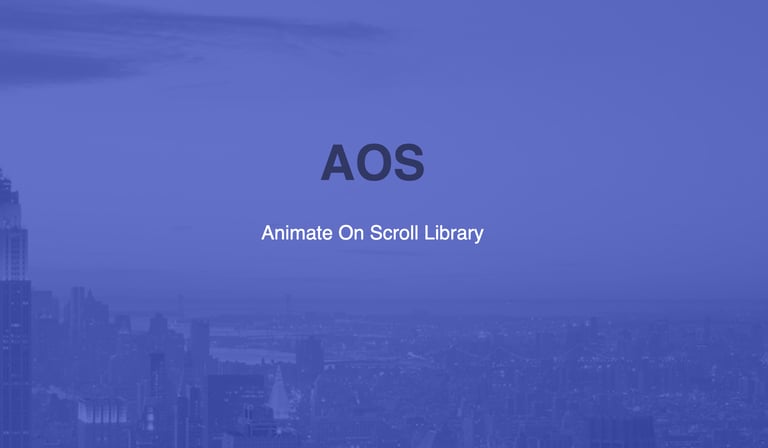 AOS (Animate On Scroll)