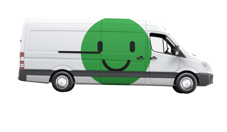 Smiling Lawn Work Truck