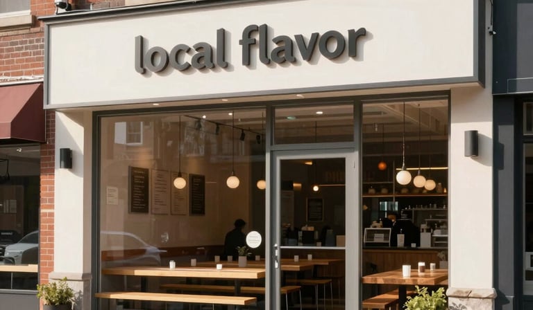 A warm, inviting photo of the restaurant's original storefront from the early days.