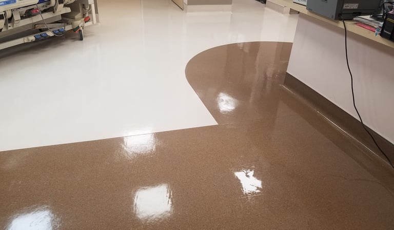 surgical clinic center floor deep cleaned